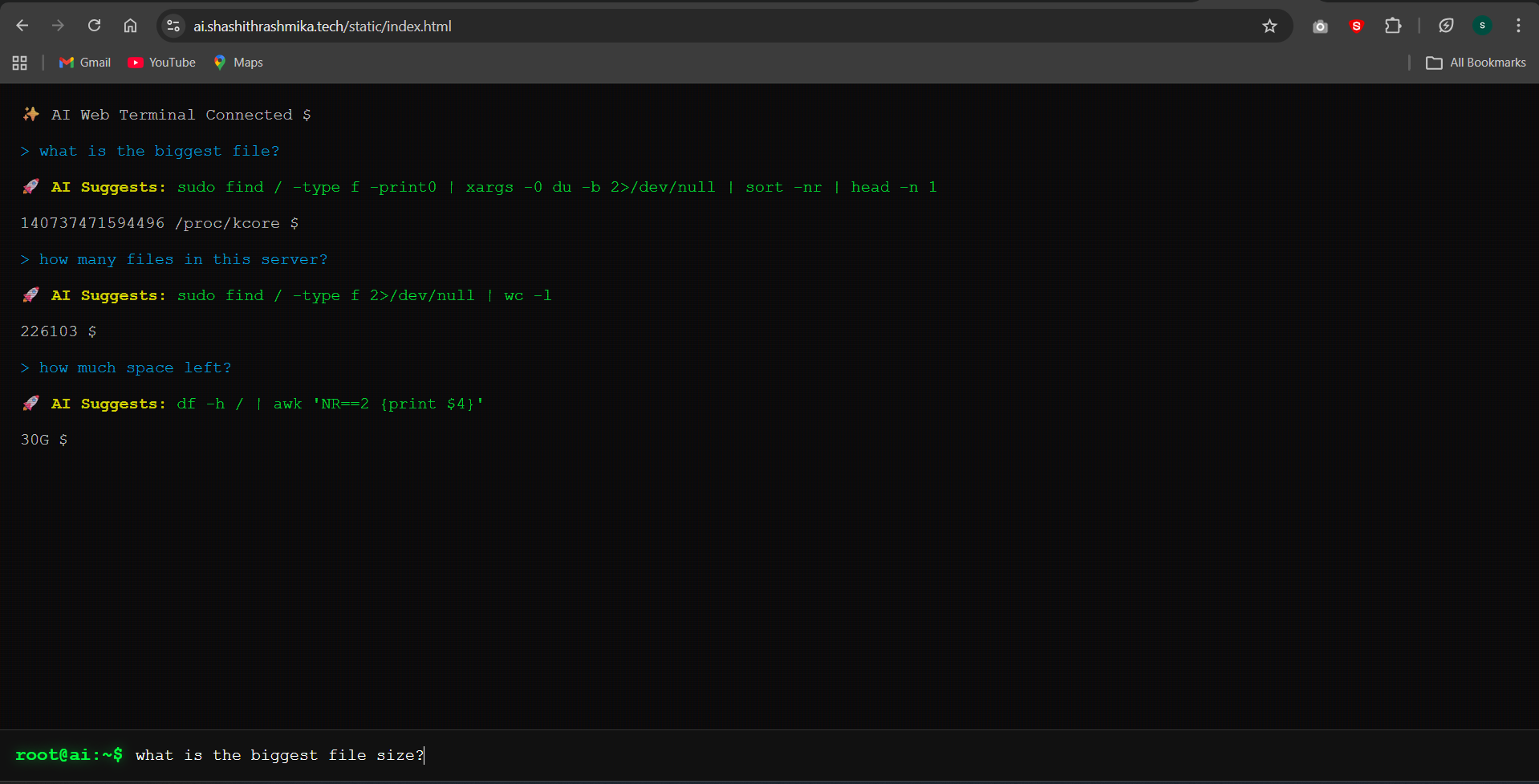 AI-Powered Web Terminal